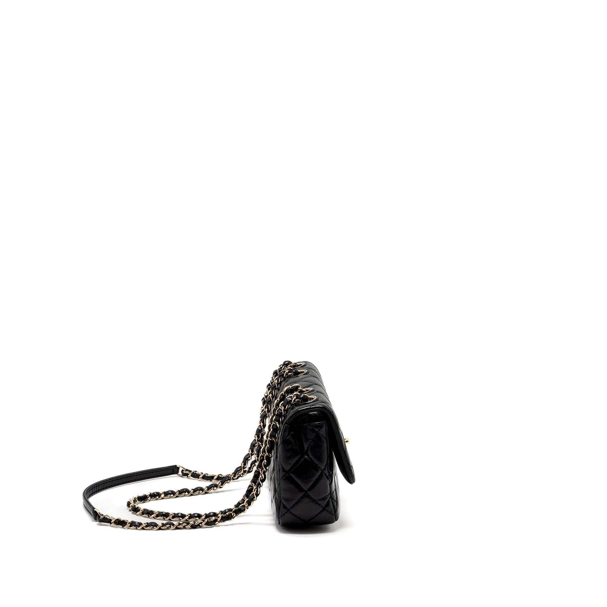 Chanel Mont Coco Mini Flap Bag Shiny Lambskin Black L