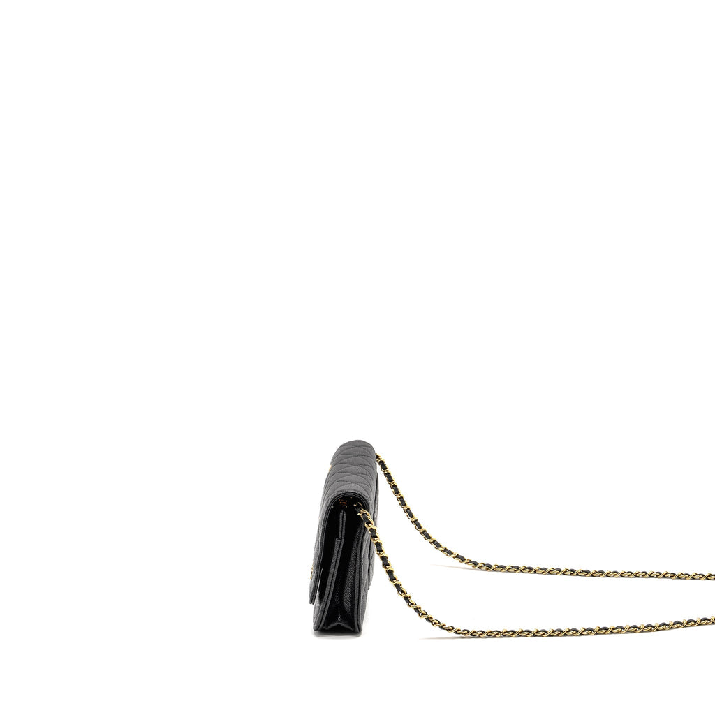 Chanel Coco Casino Wallet on Chain Caviar Black  (Microchip)