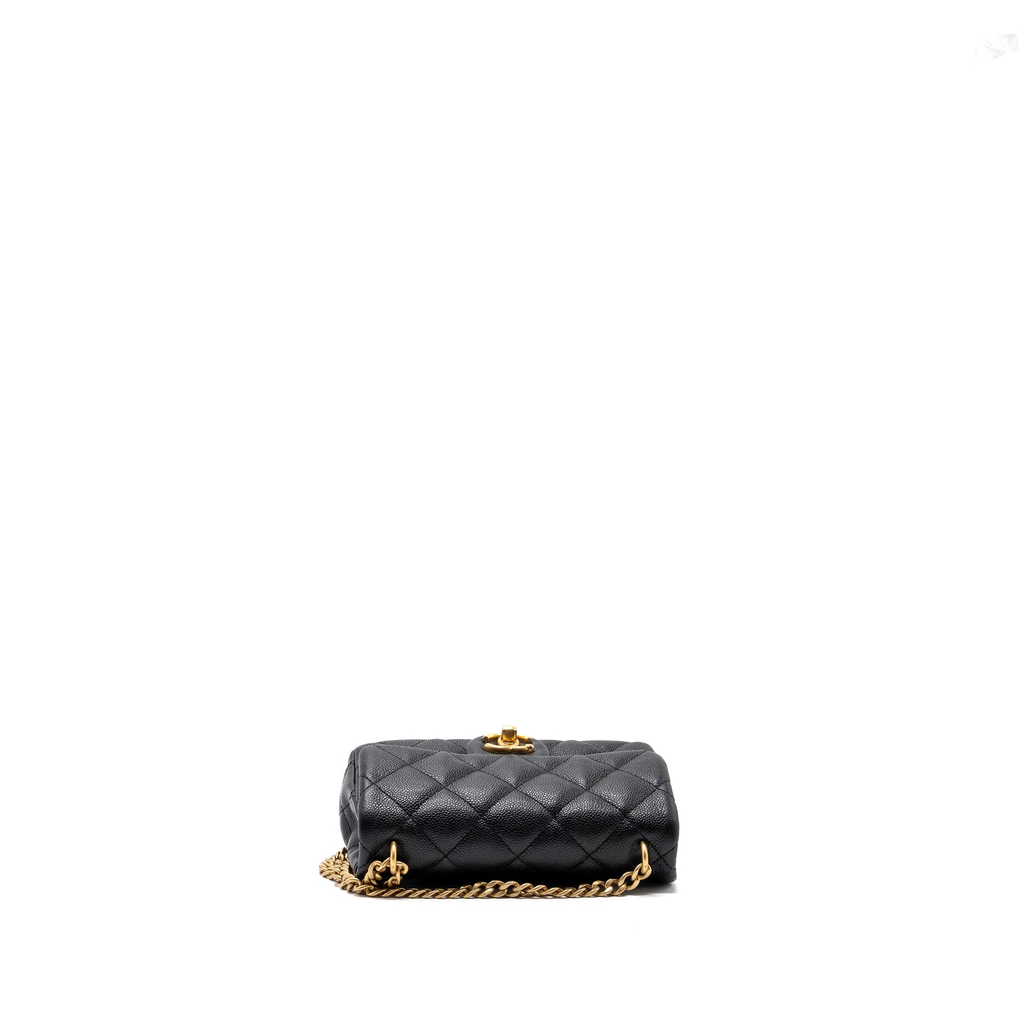 Chanel 23p Mini Coco Love Flap Bag Caviar Black (Microchip)