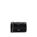 Chanel small 2.55 reissue flap bag aged calfskin black ruthenium