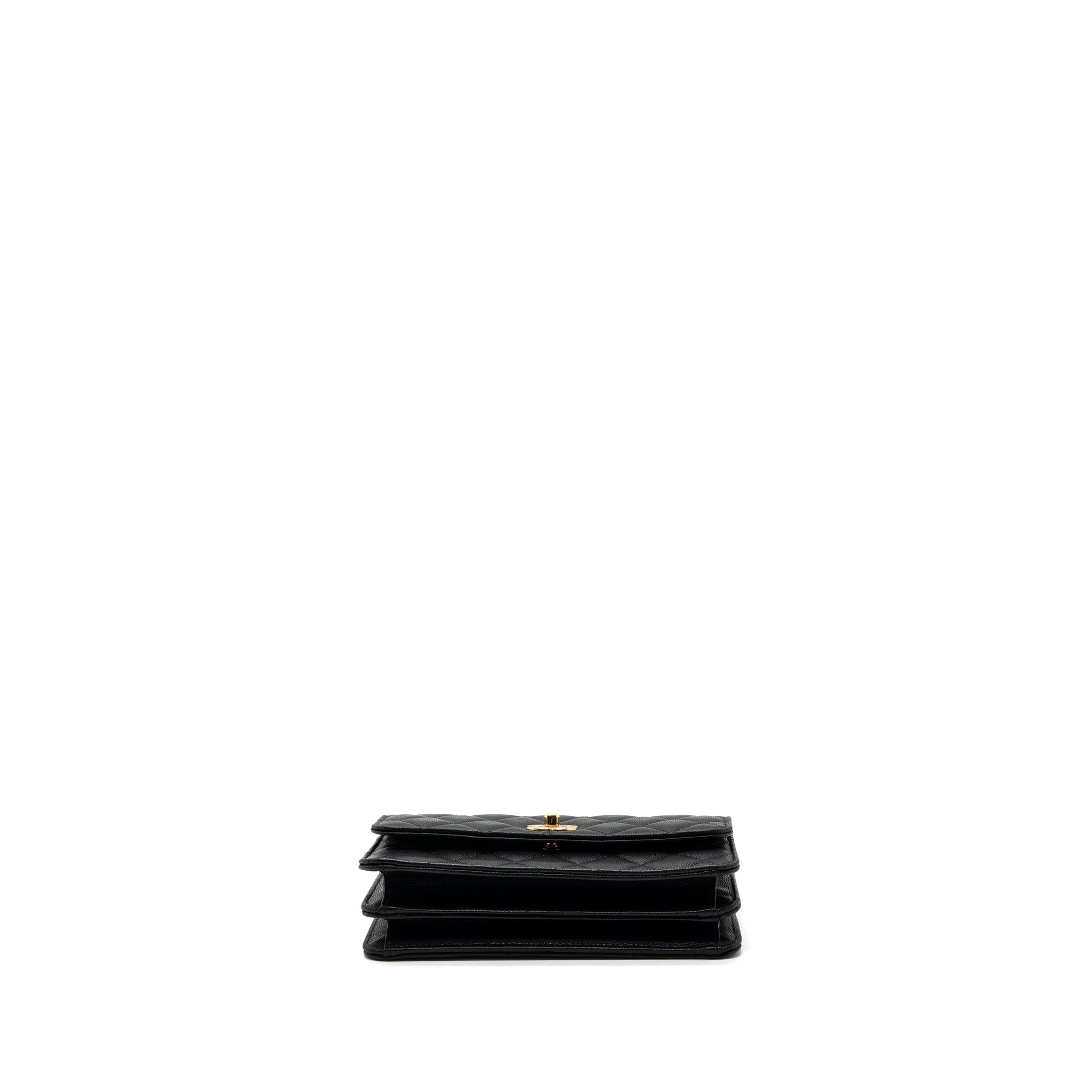 Chanel 23s Wallet On Chain with bag Charm Caviar Black (Microchip)