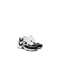 Chanel Size 38 CC Logo Printed Trainer/Sneaker Suede Black/White