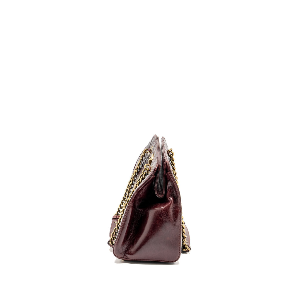 Chanel Perfect Edge Tote Bag Calfskin Burgundy