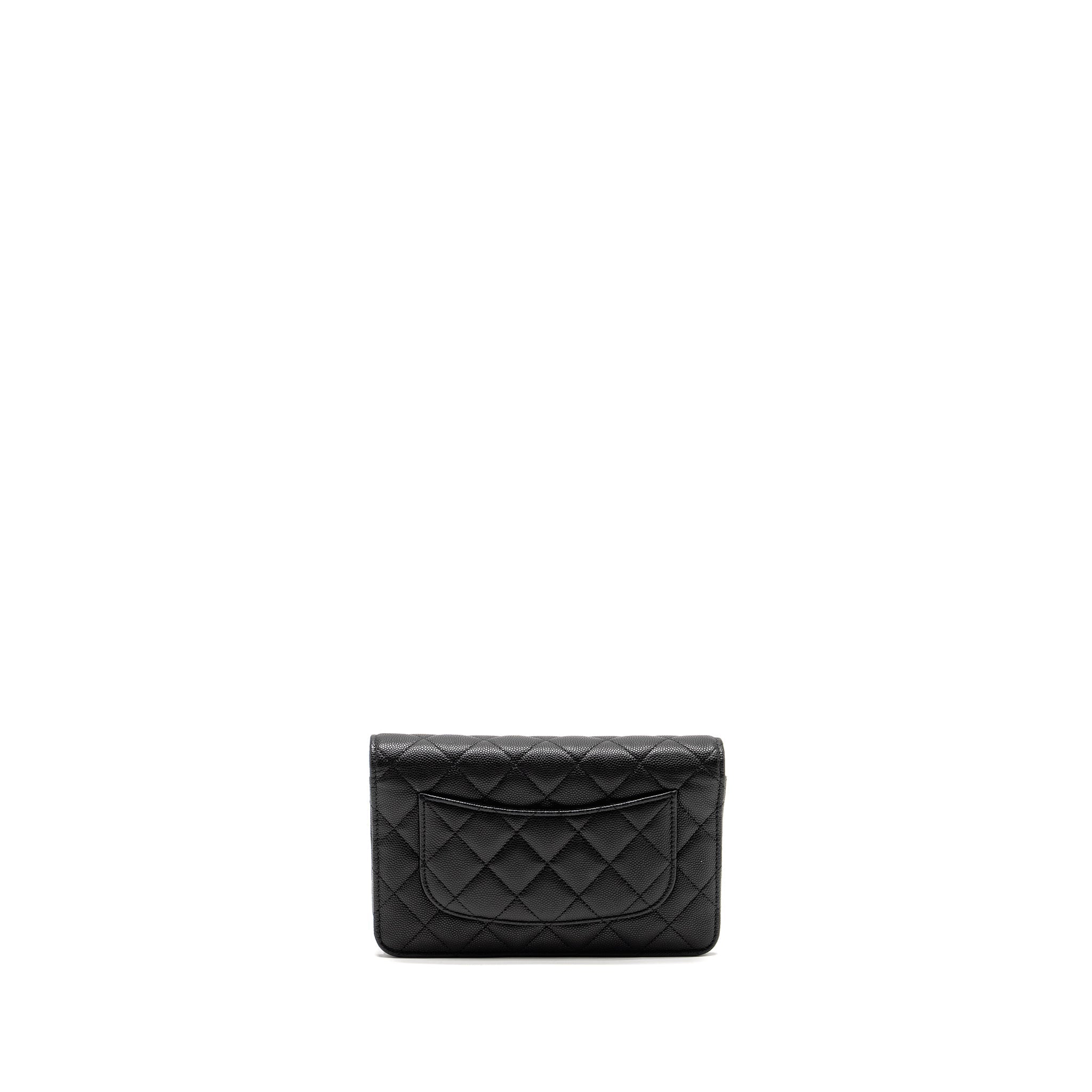 Chanel Coco Casino Wallet on Chain Caviar Black  (Microchip)