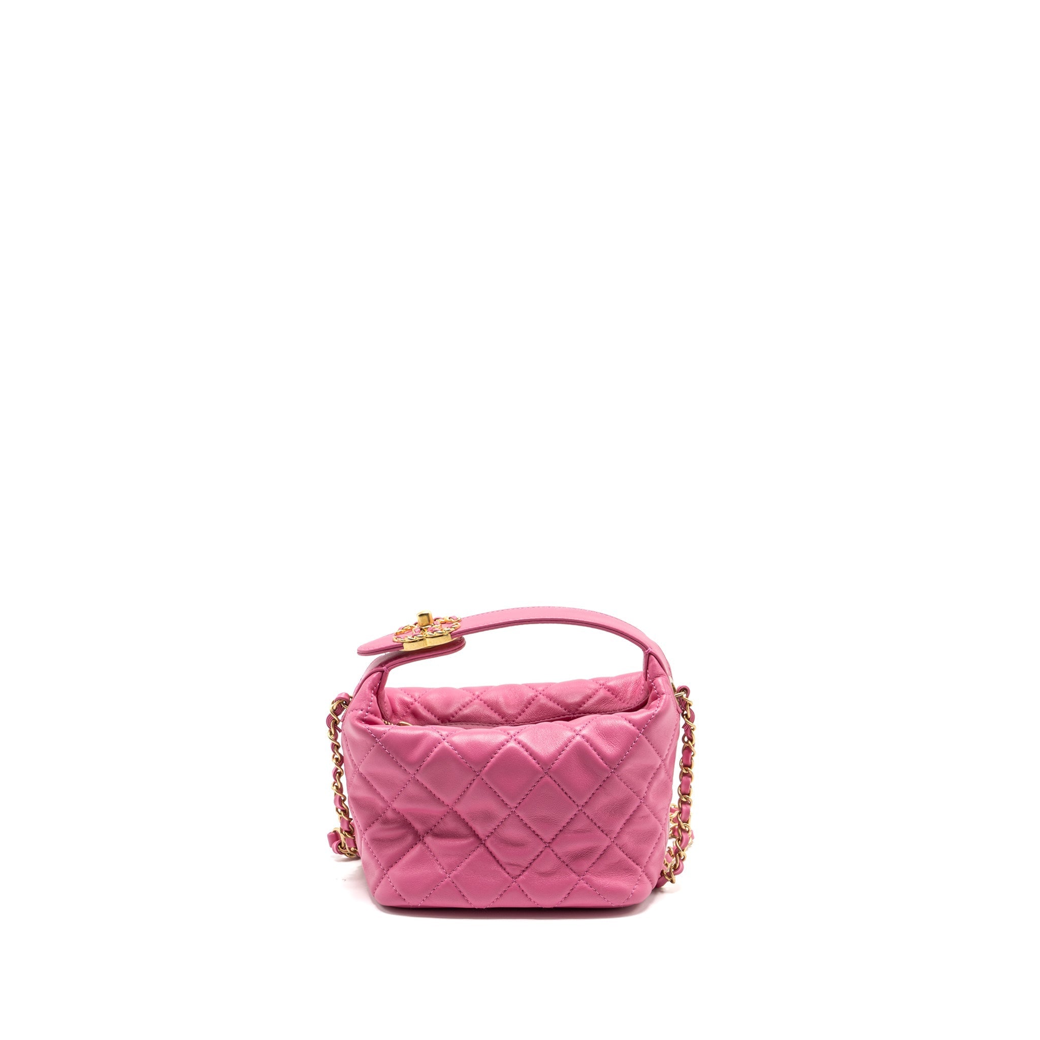 Chanel 20S Small Quilted hobo bag Lambskin Pink