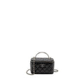 Chanel Top Handle Long Vanity Case Lambskin BLACK  (Microchip)