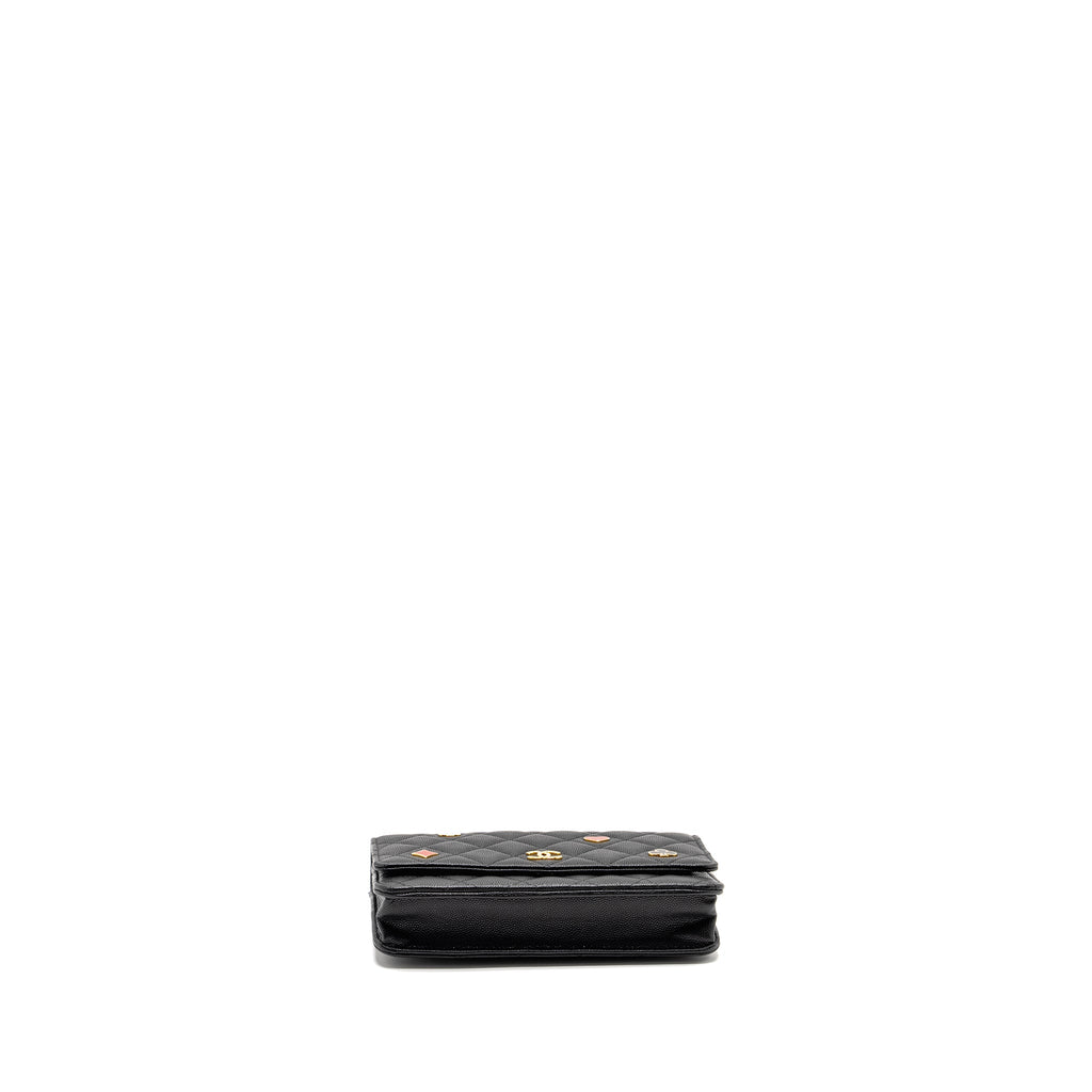 Chanel Coco Casino Wallet on Chain Caviar Black  (Microchip)