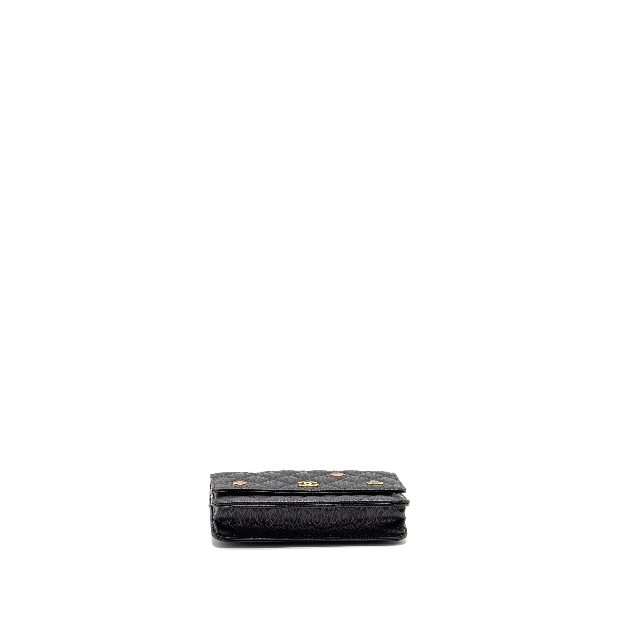 Chanel Coco Casino Wallet on Chain Caviar Black  (Microchip)