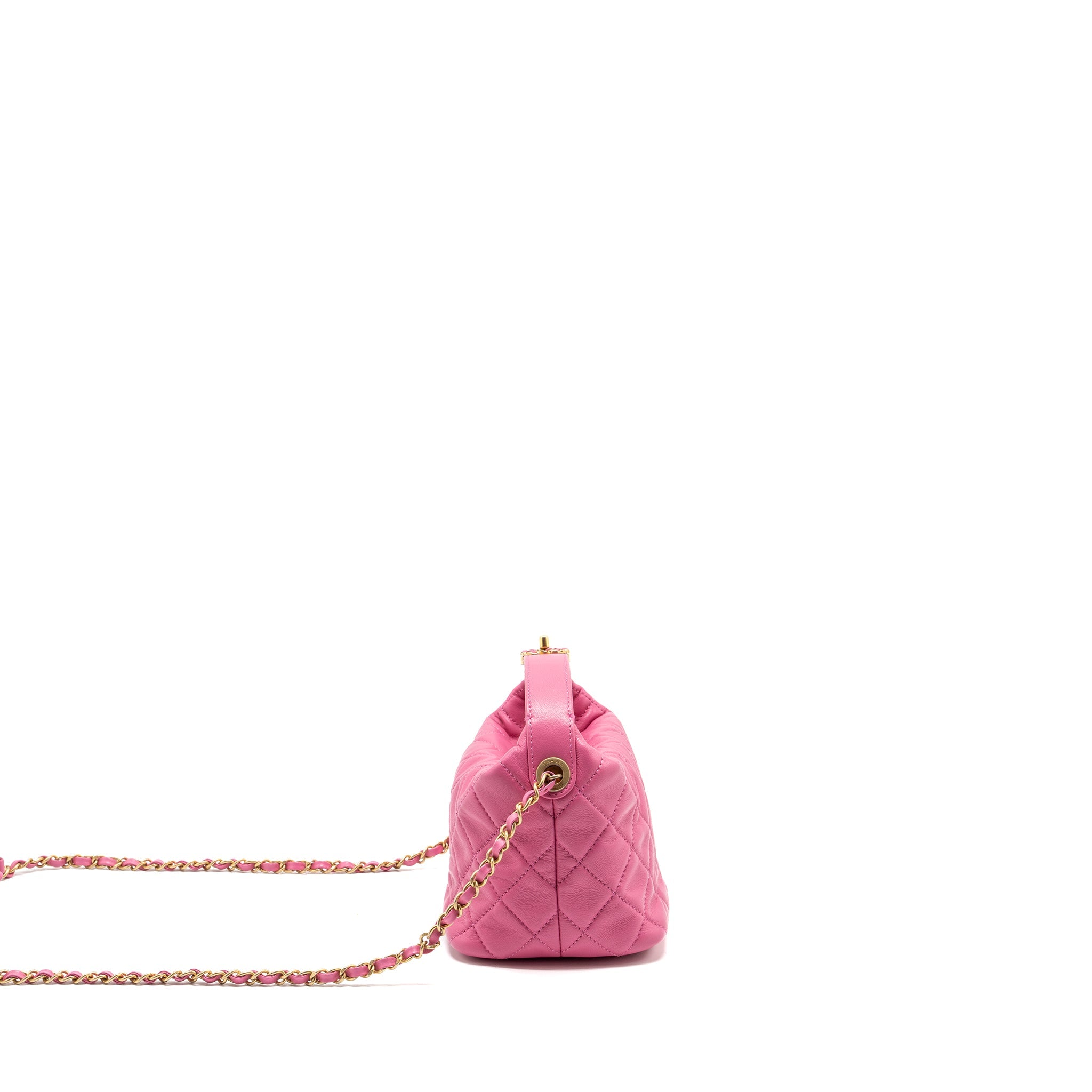 Chanel 20S Small Quilted hobo bag Lambskin Pink