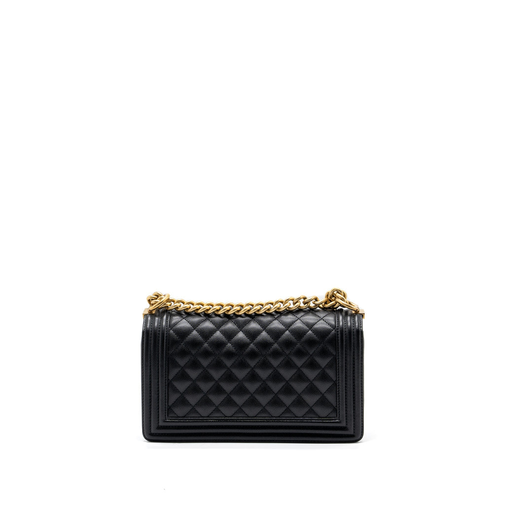 Chanel Medium Classic Boy Bag Caviar Black