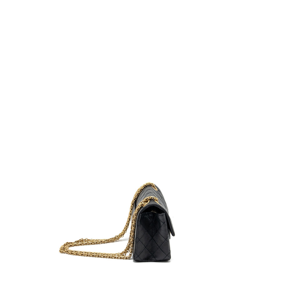Chanel Mini 2.55 Reissue Flap Bag Aged Calfskin Black