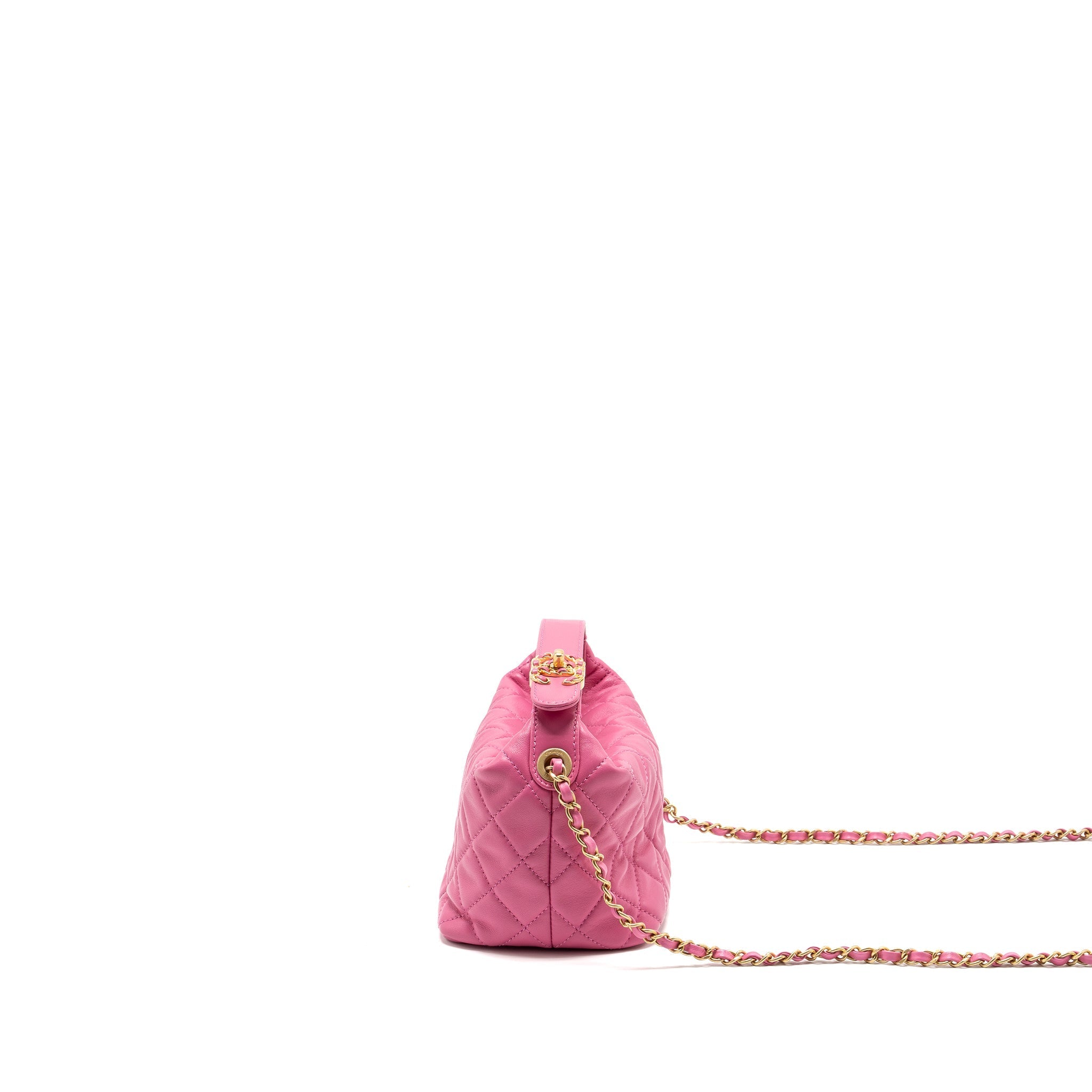 Chanel 20S Small Quilted hobo bag Lambskin Pink