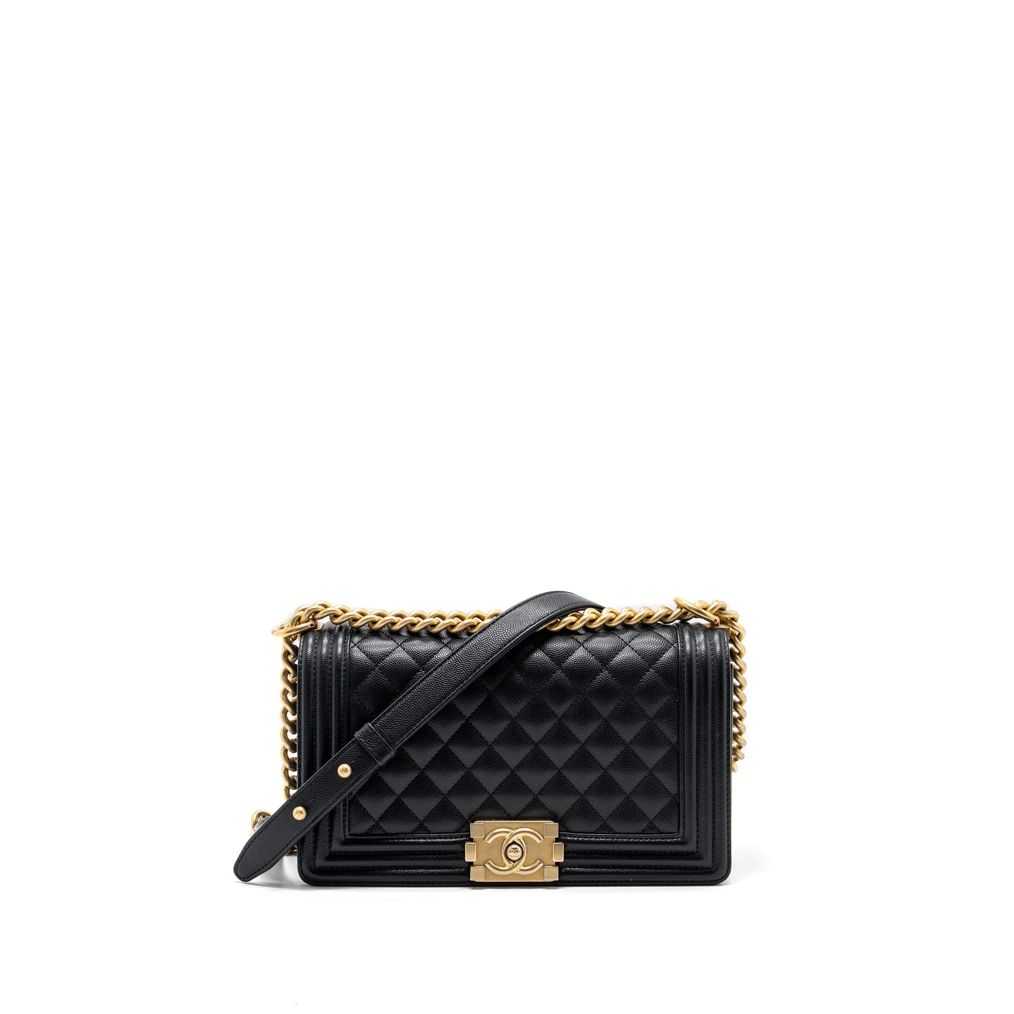 Chanel Medium Classic Boy Bag Caviar Black