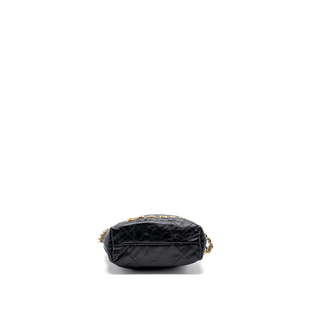 Chanel 23s Mini 22 Bag With Pearl Shiny Calfskin  (Microchip)
