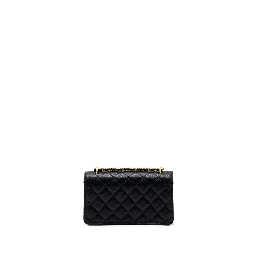 Chanel 23s Wallet On Chain with bag Charm Caviar Black (Microchip)
