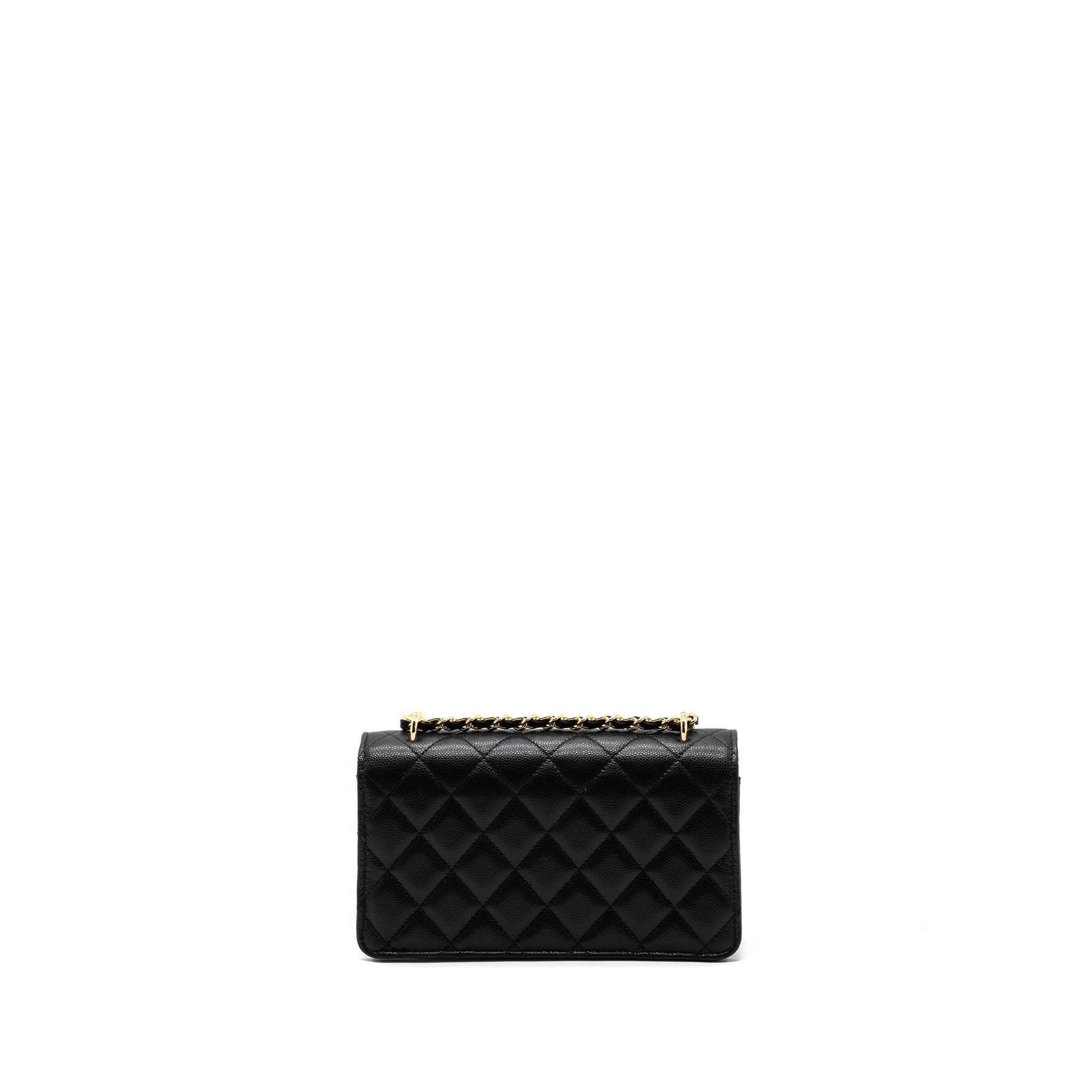 Chanel 23s Wallet On Chain with bag Charm Caviar Black (Microchip)