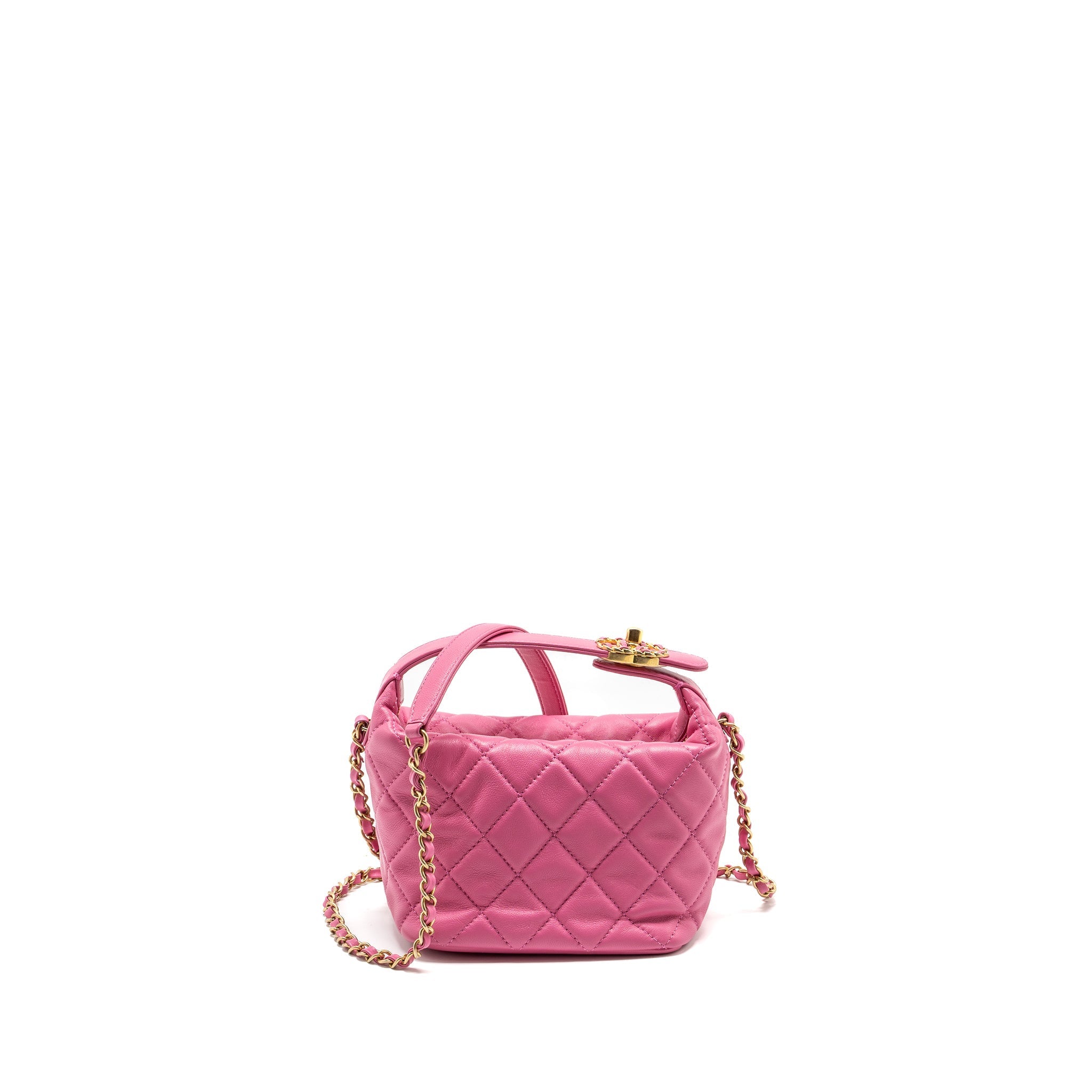 Chanel 20S Small Quilted hobo bag Lambskin Pink