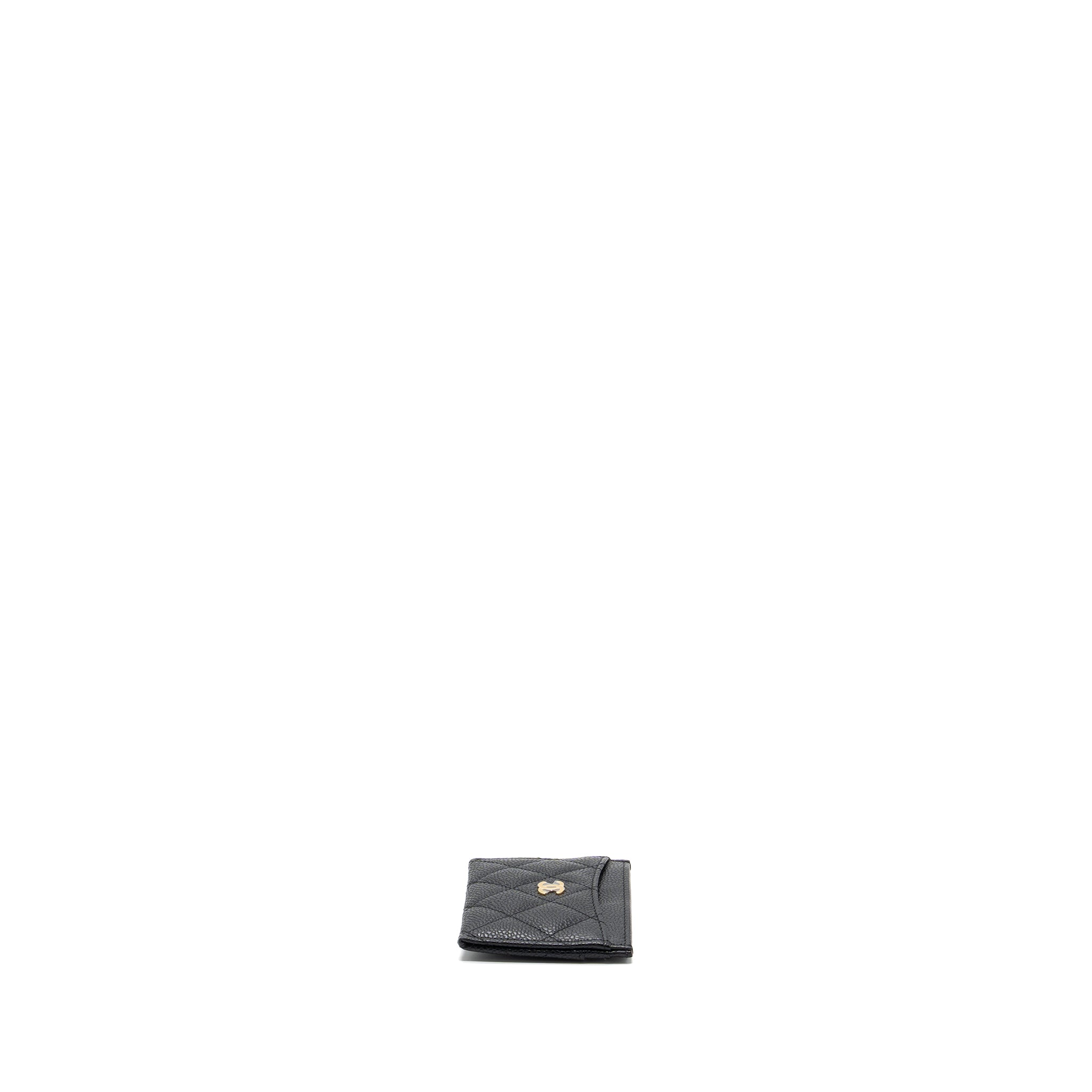 Chanel Classic Card Holder Caviar Black (Microchip)