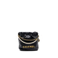 Chanel 23s Mini 22 Bag With Pearl Shiny Calfskin  (Microchip)
