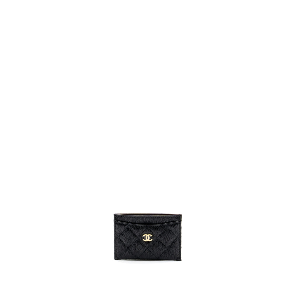 Chanel Classic Card Holder Caviar Black (Microchip)