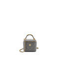 Chanel Top Handle Mini Vanity Case Lambskin Grey (Microchip)