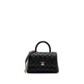 Chanel small coco handle caviar black L  (Microchip)