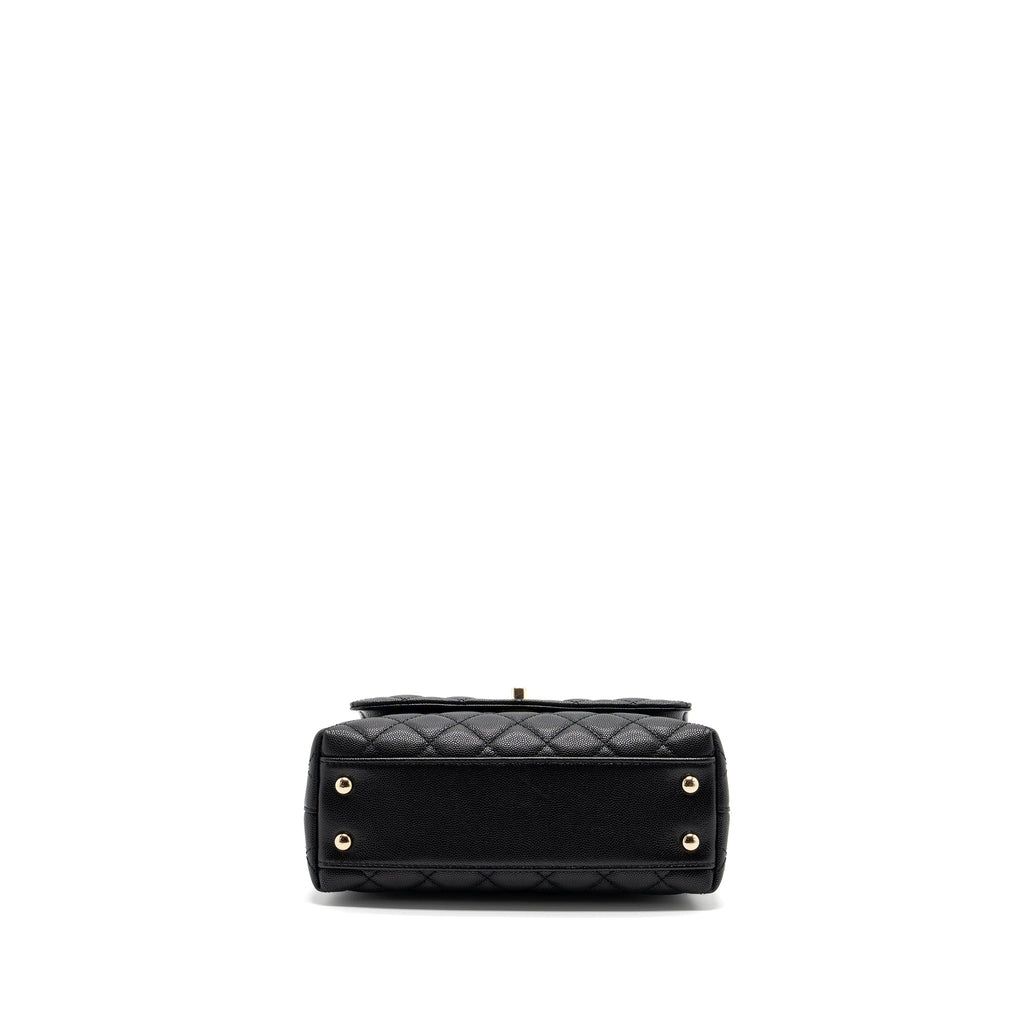 Chanel small coco handle caviar black L  (Microchip)
