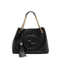 Gucci Interlocking G Soho Tote Bag Calfskin Black