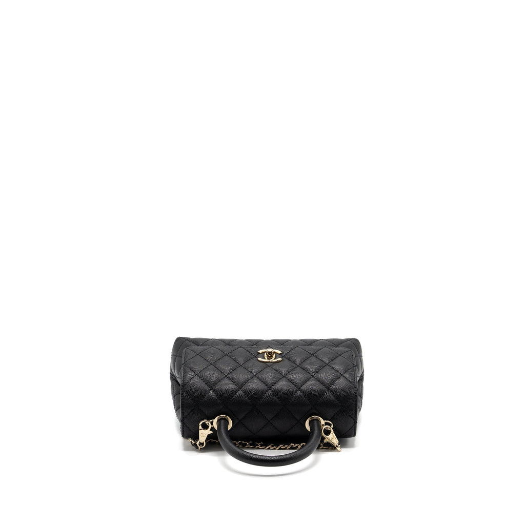 Chanel small coco handle caviar black L  (Microchip)