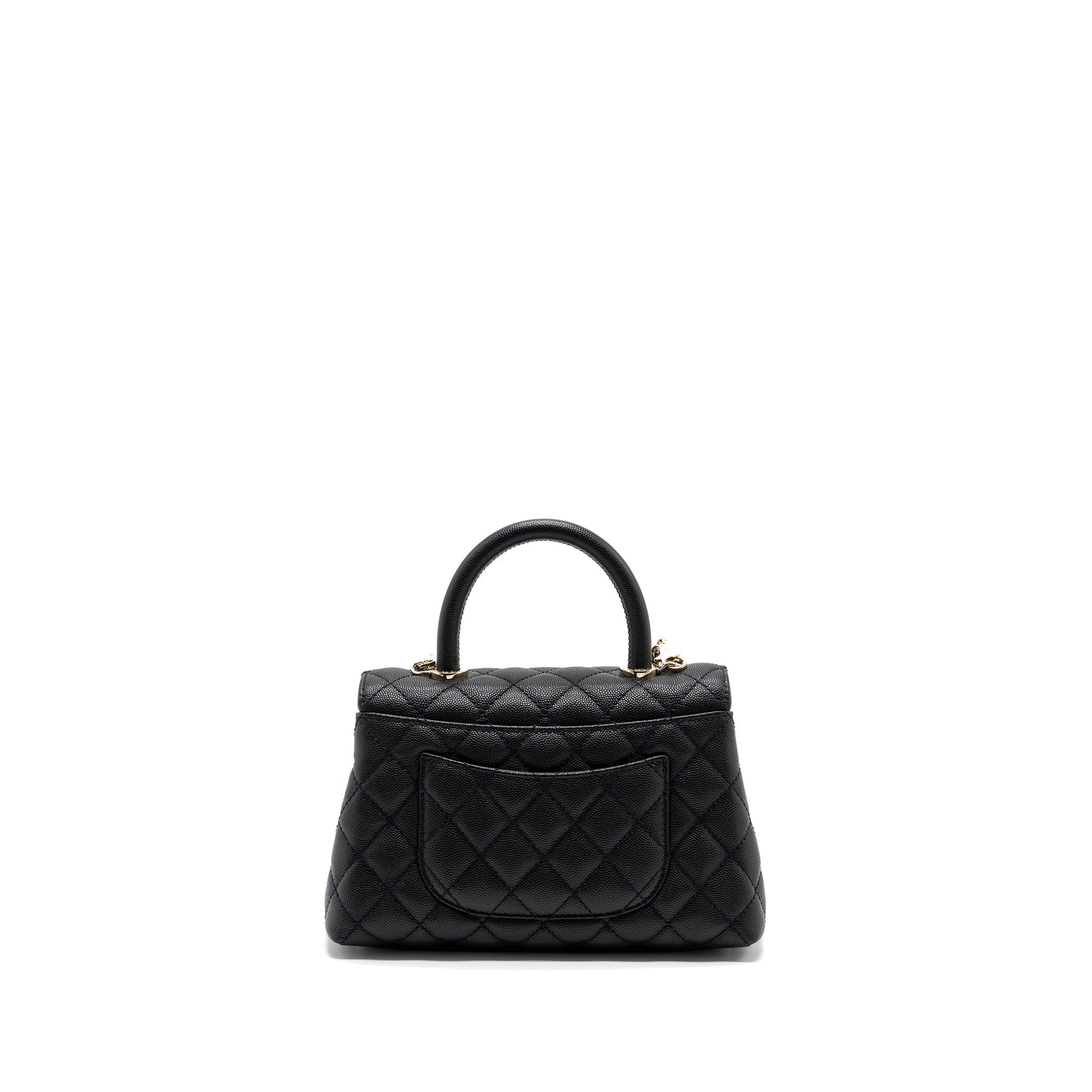 Chanel small coco handle caviar black L  (Microchip)