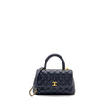 Chanel Small Coco Handle Caviar Navy