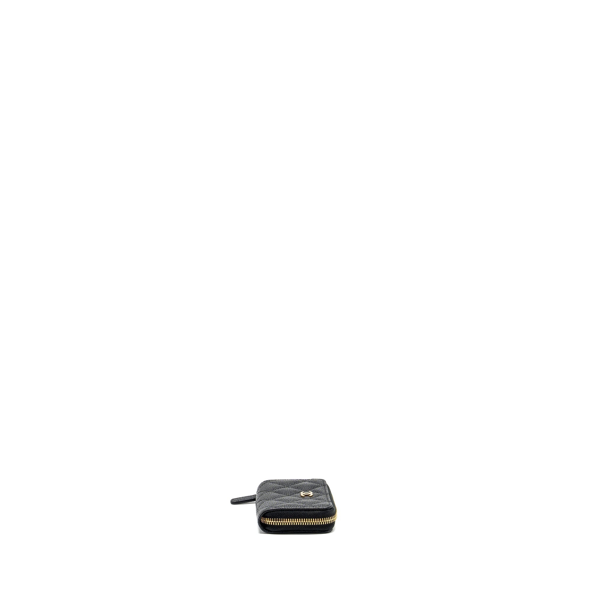 Chanel Zip Card Holder Caviar Black
