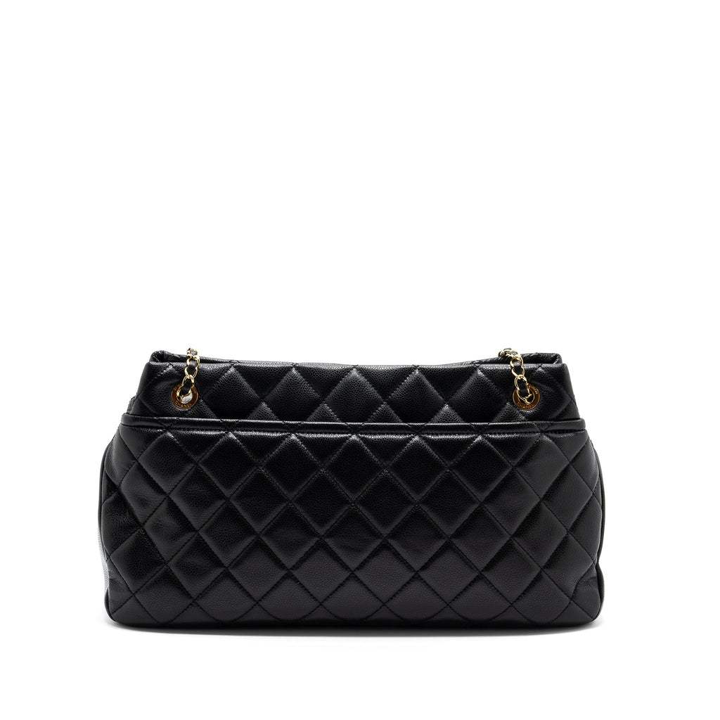 Chanel Matelasse Chain Tote Bag Caviar Black