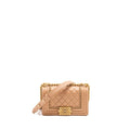 Chanel Small Boy Bag limited edition Calfskin Dark Beige