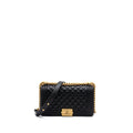 Chanel Medium Classic Boy Bag Caviar Black Brushed  (microchip)