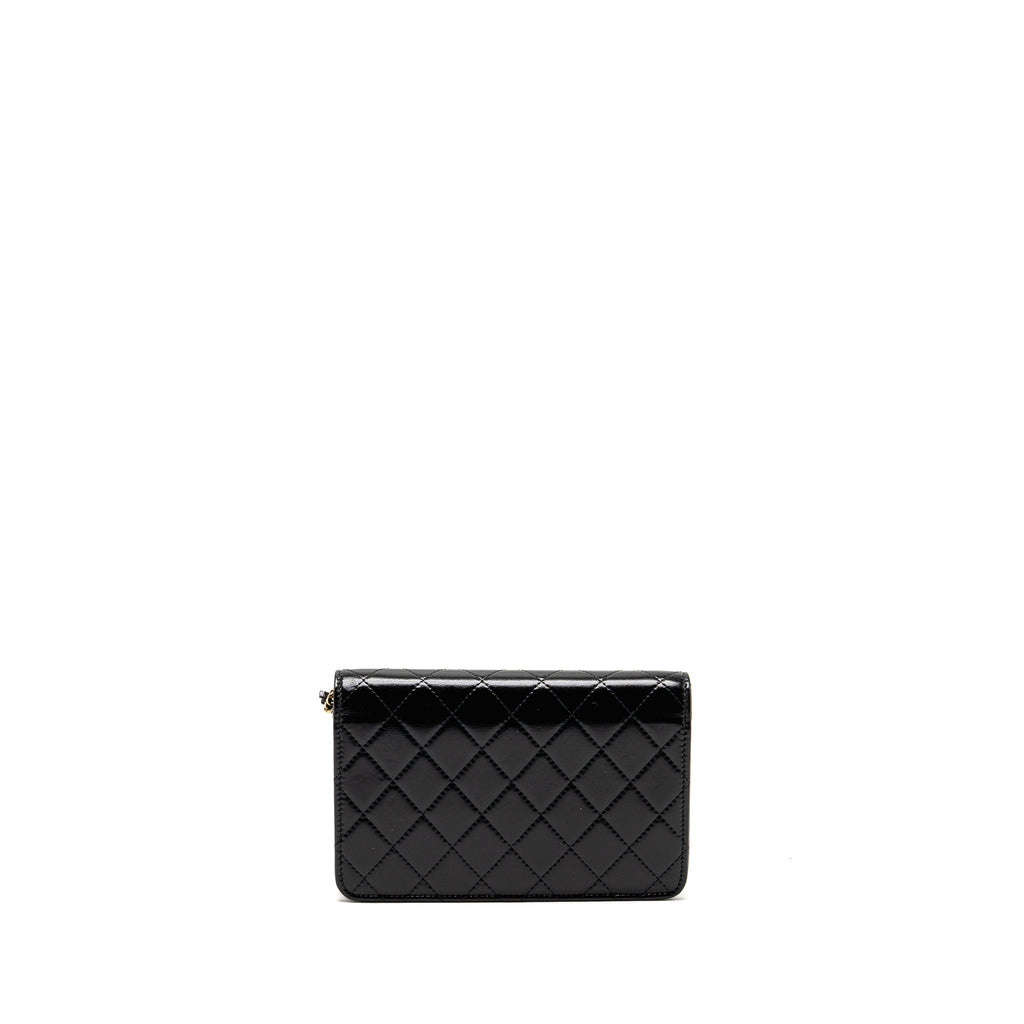 Chanel 24c 31 Wallet On Chain Shiny Calfskin Black L (Microchip)