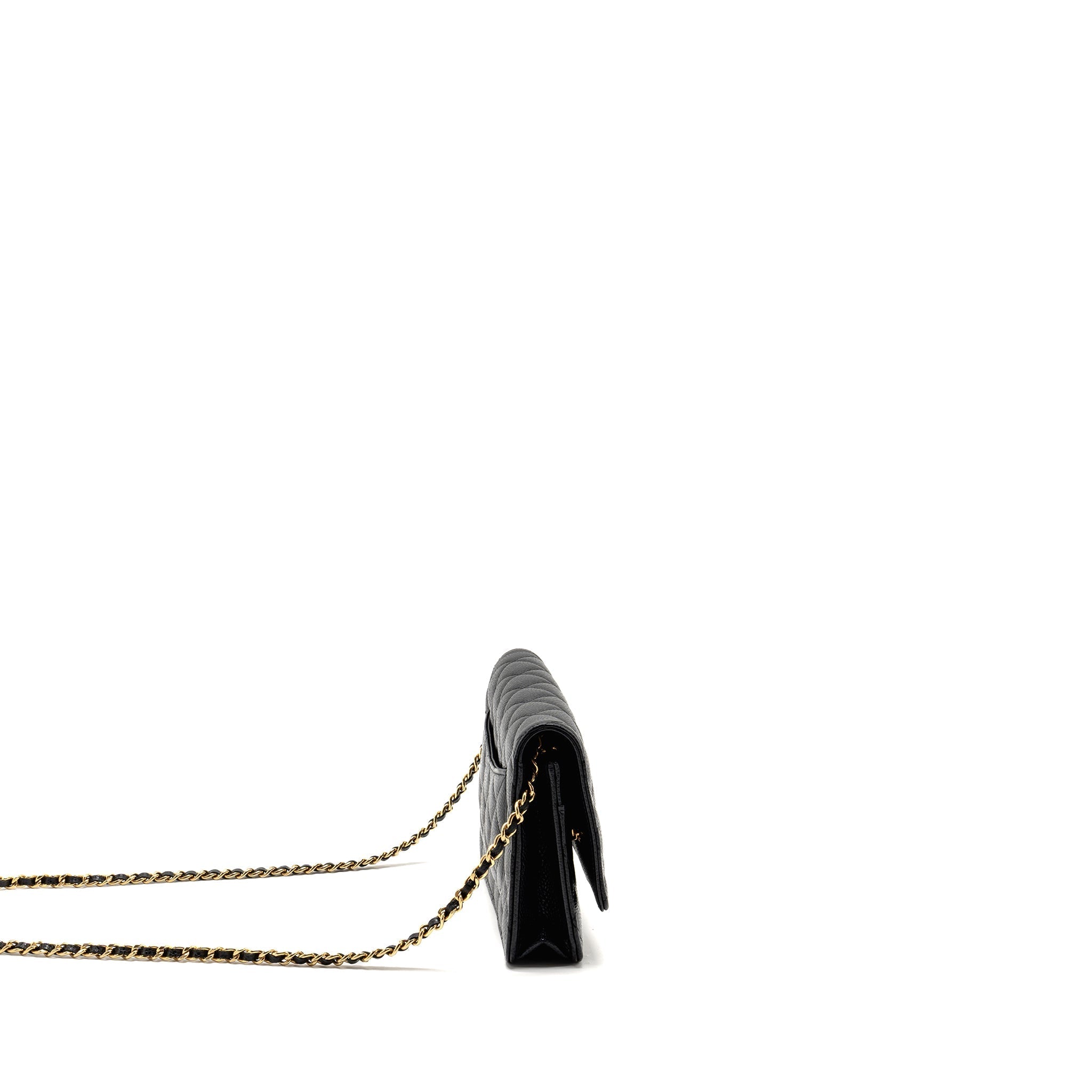Chanel Classic Wallet On Chain Caviar Black  (Microchip)