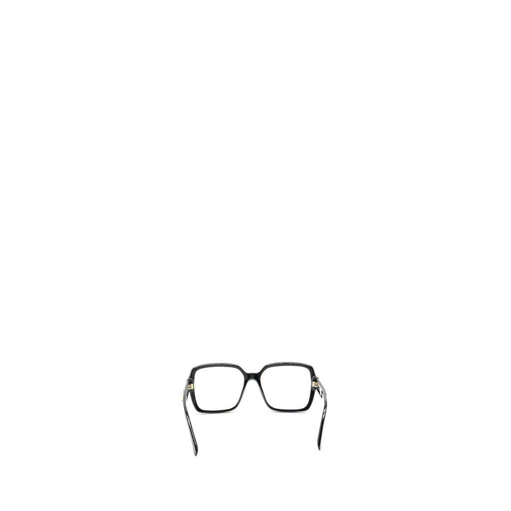 Chanel Square Glasses Frame With Chanel Letter Black