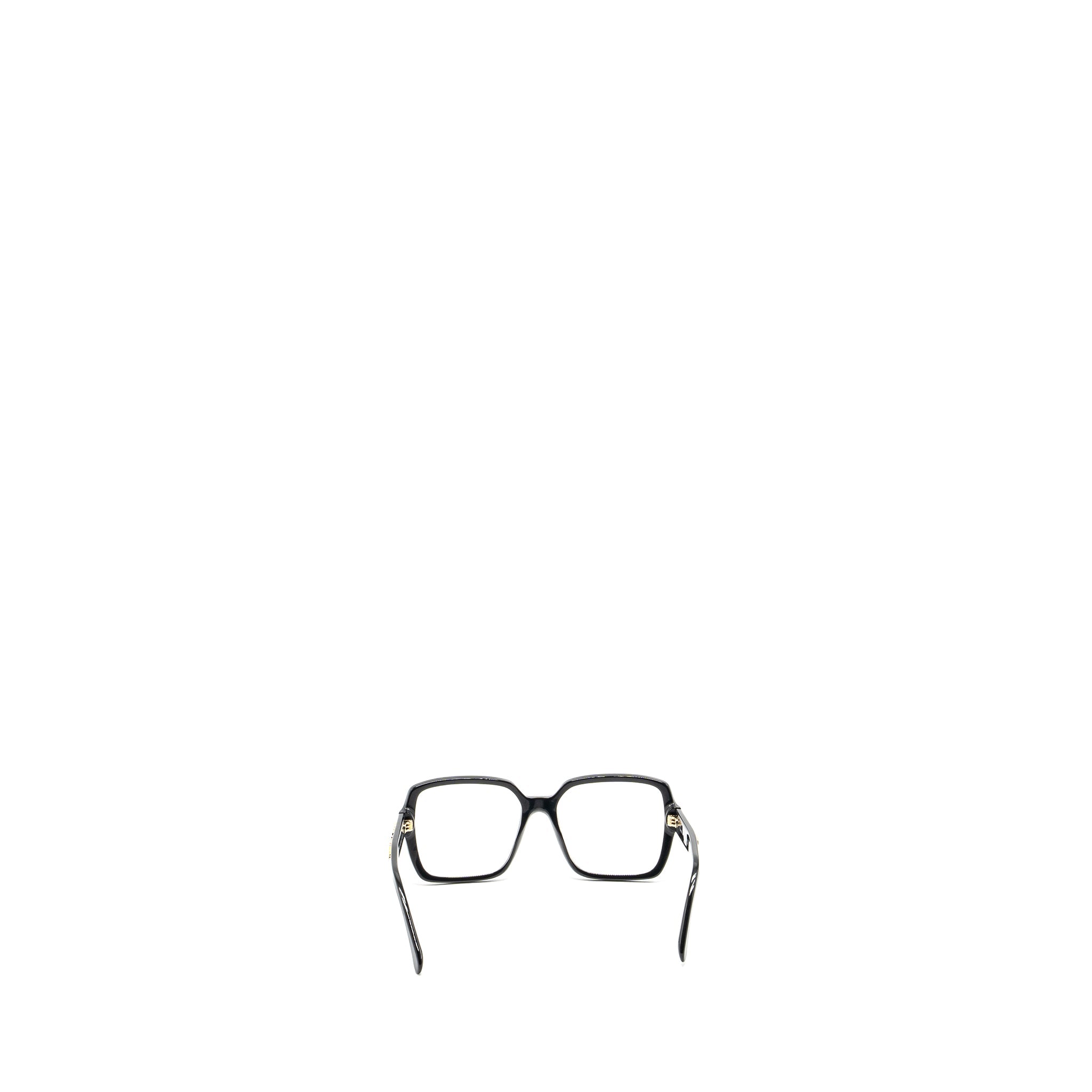 Chanel Square Glasses Frame With Chanel Letter Black