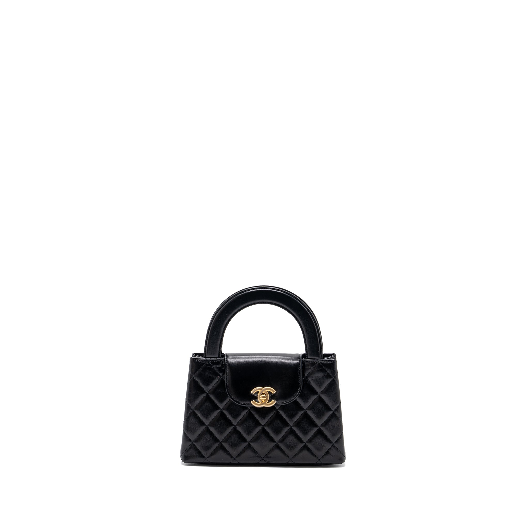 Chanel 23k Mini Shopping Tote Calfskin Black (Microchip)