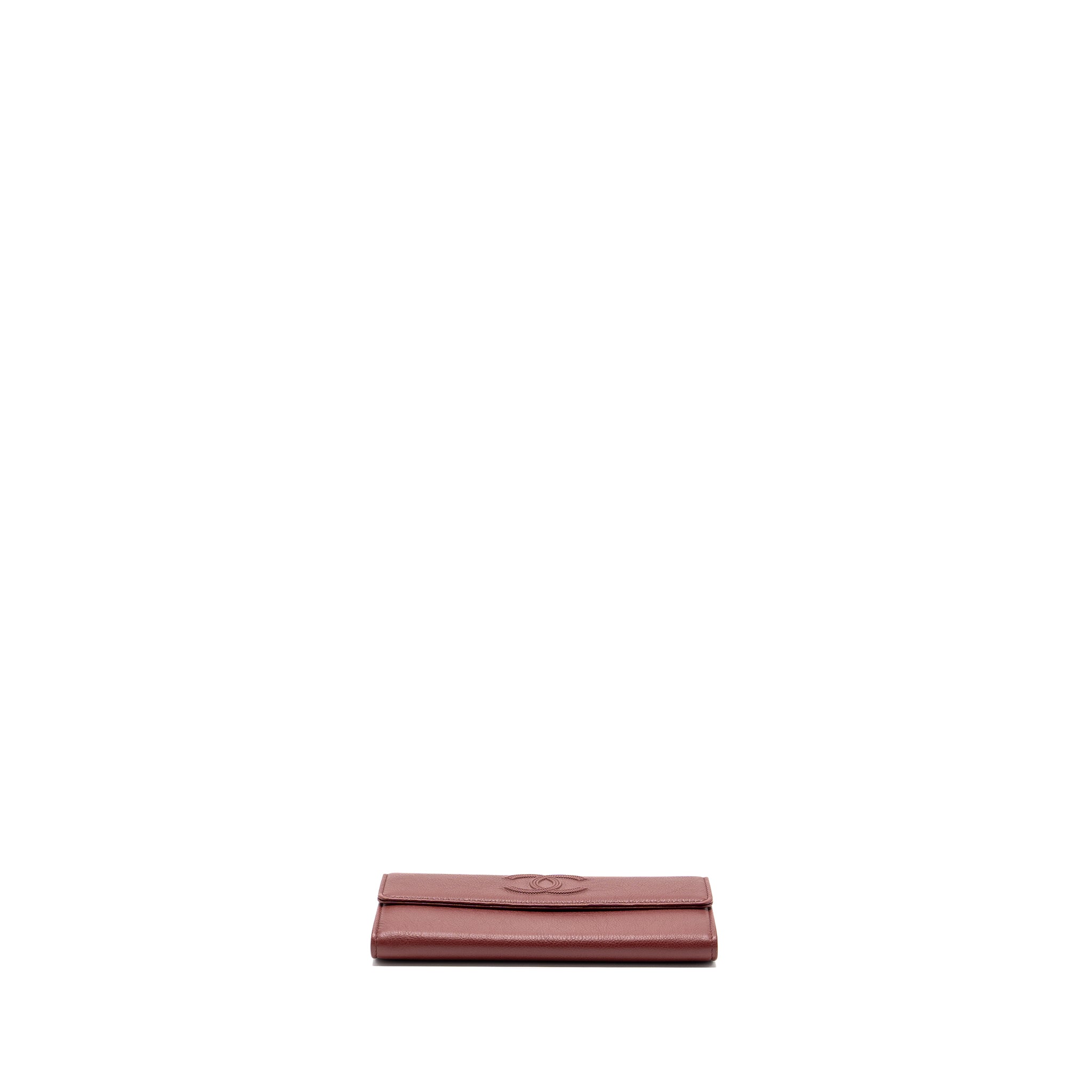 Chanel Flap Long Wallet Calfskin Red