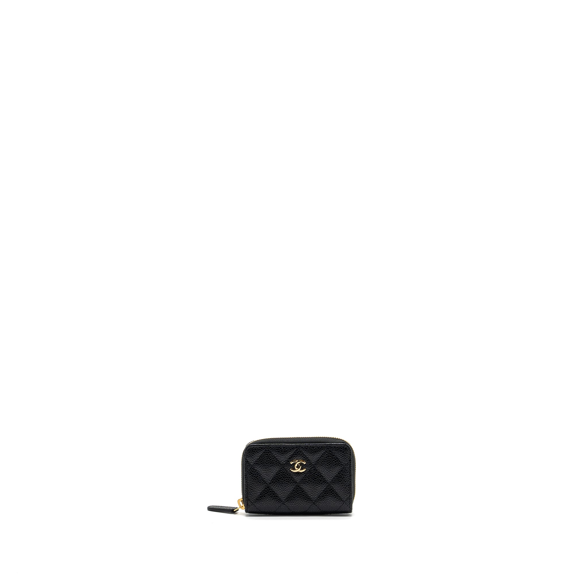 Chanel Zip Card Holder Caviar Black