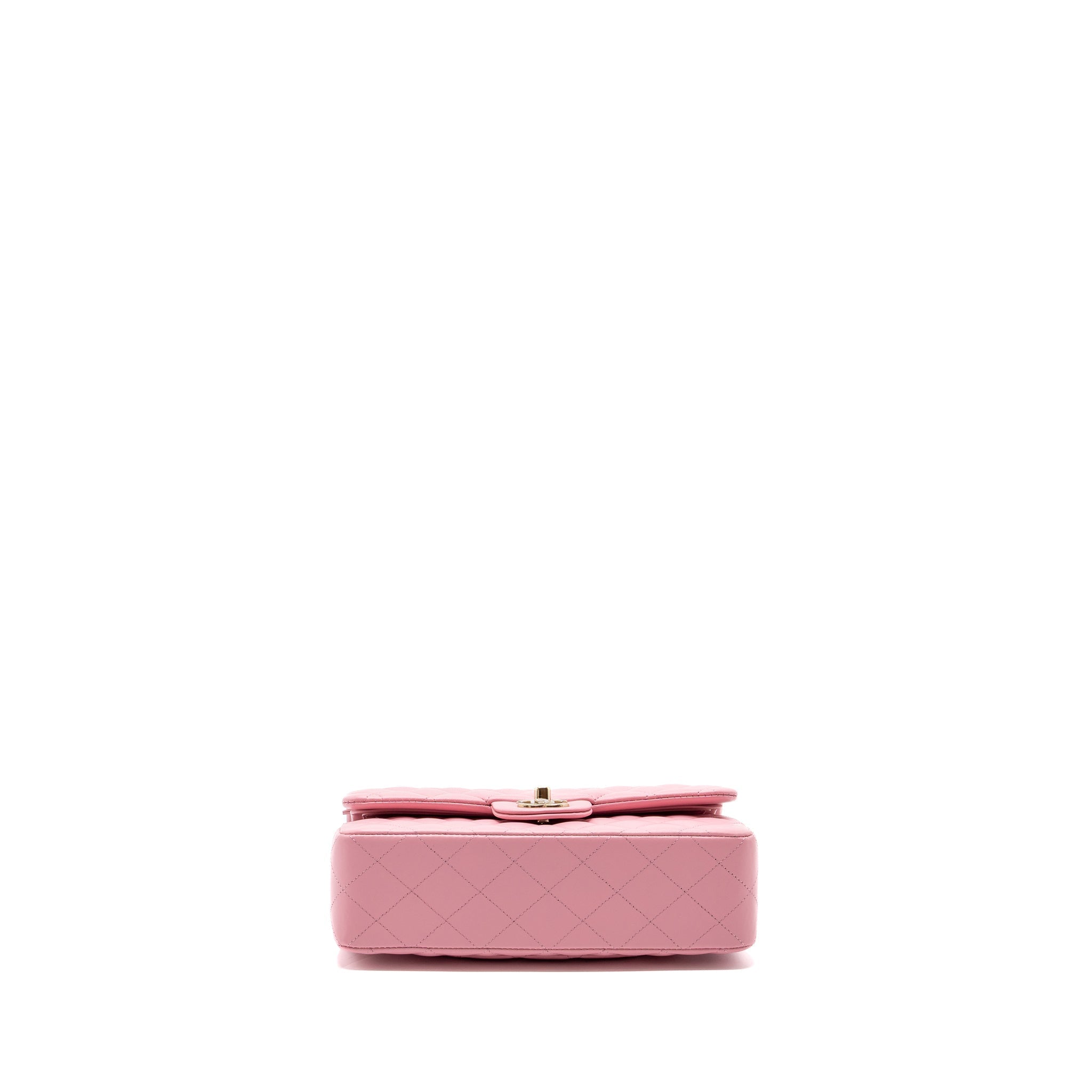 Chanel Small Classic Double Flap Bag Lambskin Pink L(Microchip)