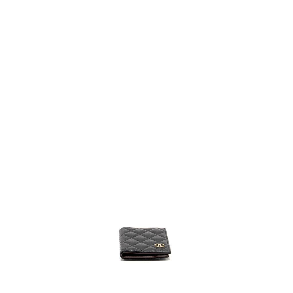 Chanel Compact Card Holder Caviar Black L