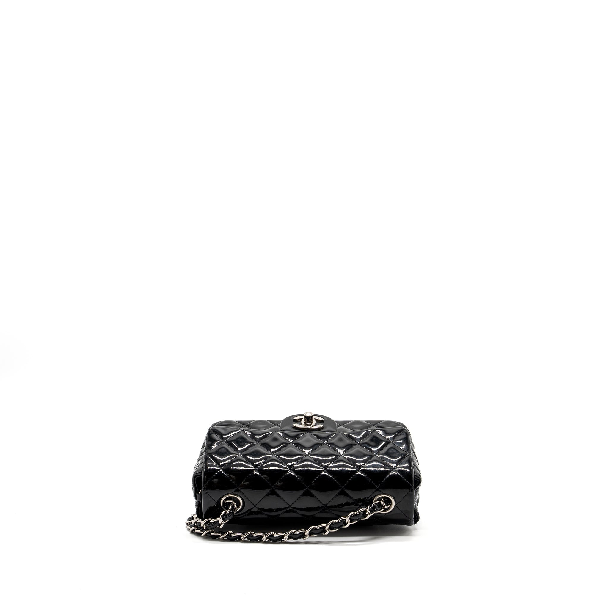 Chanel Mini Rectangular Flap Bag Patent Black