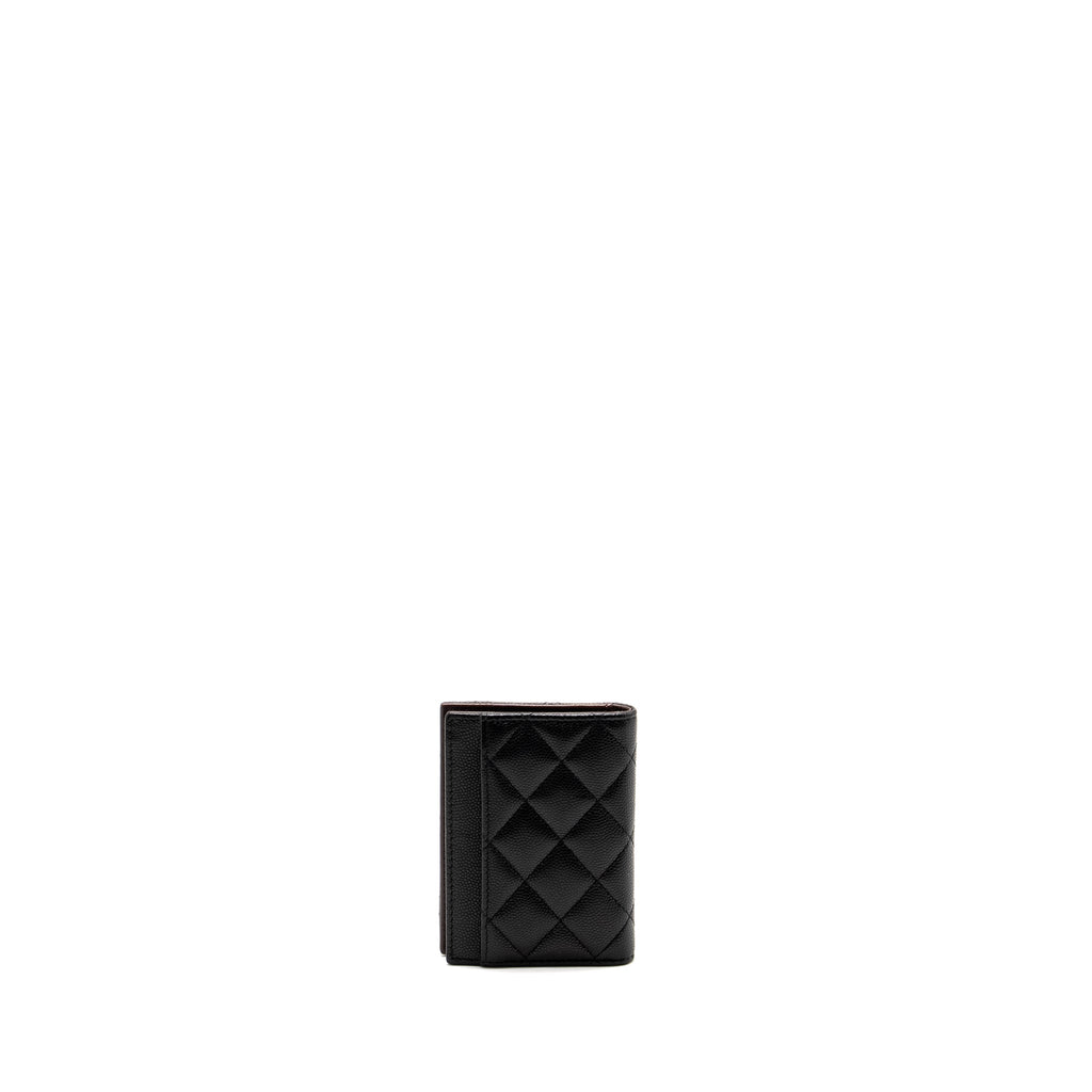 Chanel Compact Card Holder Caviar Black L