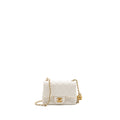 Chanel Pearl crush mini square flap bag lambskin white  (microchip)