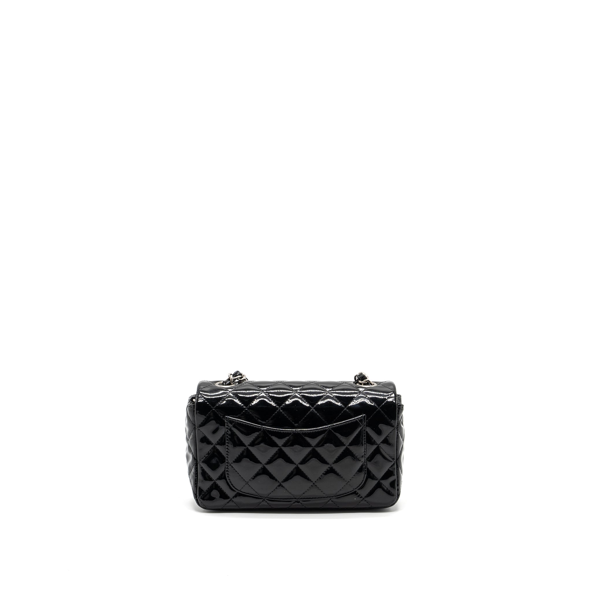 Chanel Mini Rectangular Flap Bag Patent Black