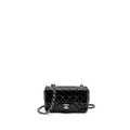Chanel Mini Rectangular Flap Bag Patent Black