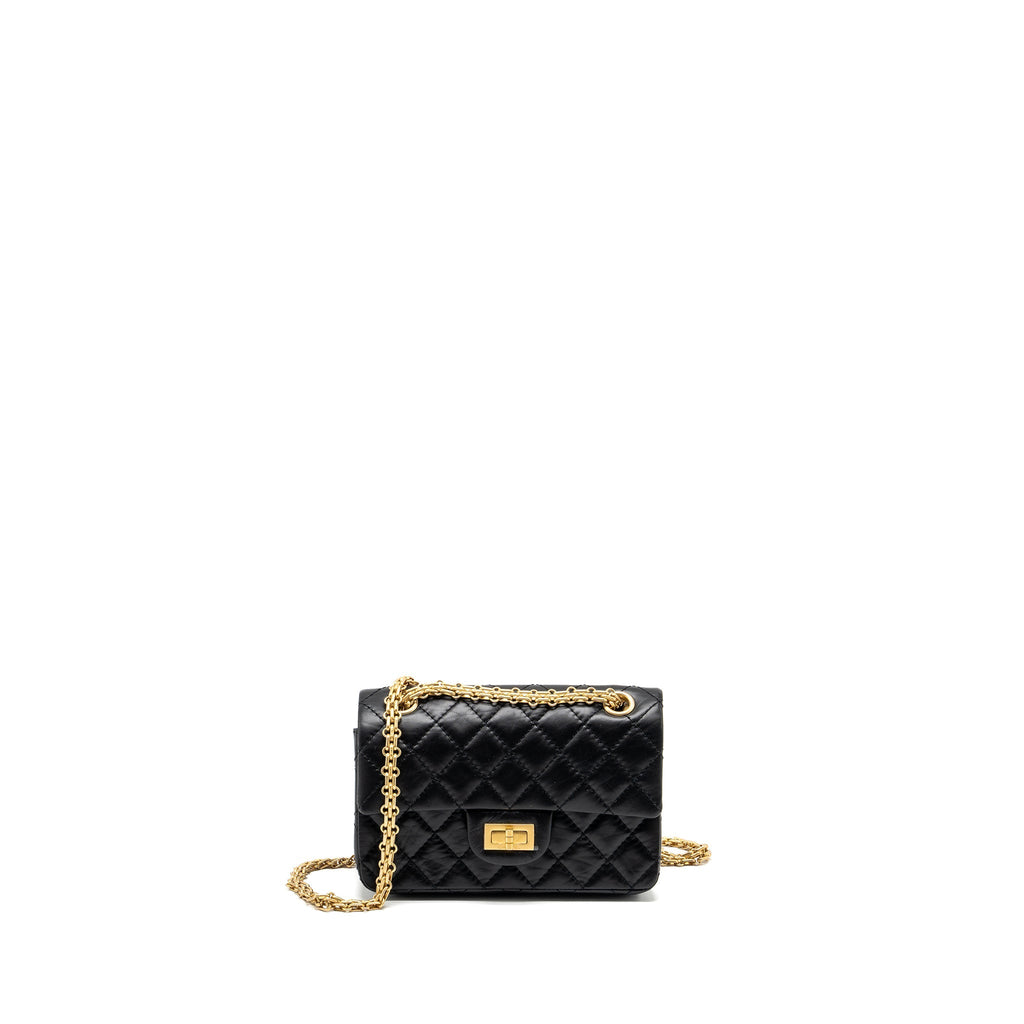Chanel Mini 2.55 Reissue Aged Calfskin Black  (Microchip)